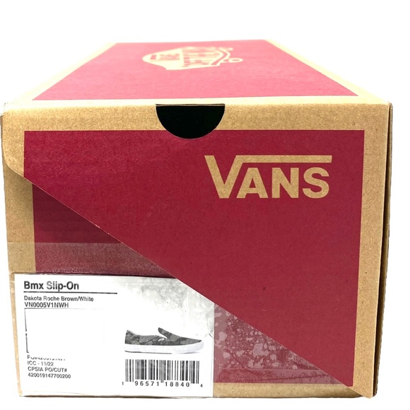 VANS BMX Slip On Shoe x Dakota Roche Women Size Casual Canvas Brown VN0005V1NWH - Picture 11 of 12